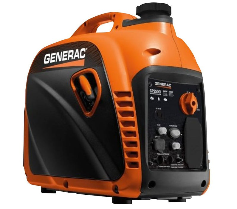 Generac GP Series 8251-0 Portable Generator, 120 V, 2500 W Output, Gasoline, 1 gal Tank, Recoil Pull Start