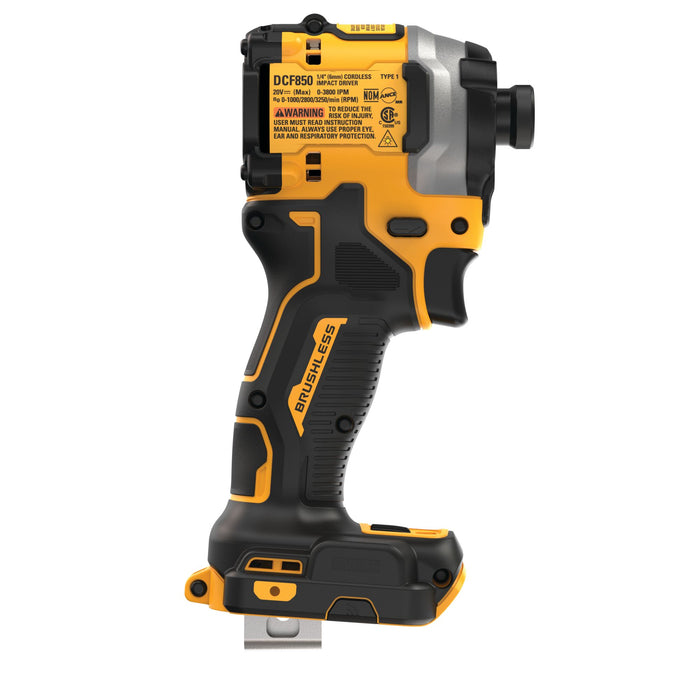 DEWALT 20V MAX* ATOMIC Cordless Brushless 1/4 in Impact Driver Drill Kit (1) Lithium Ion Battery with Charger