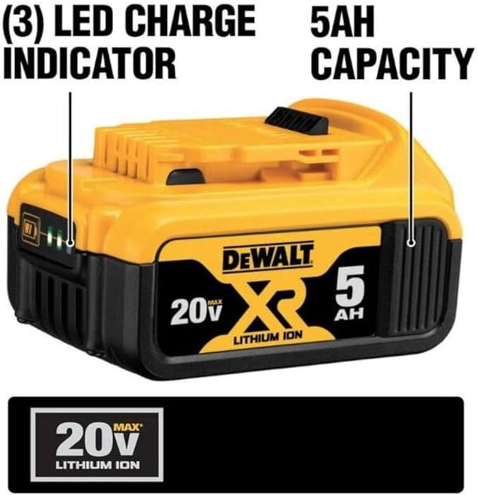 DEWALT 20V MAX* XR Battery, Lithium Ion, 5.0Ah