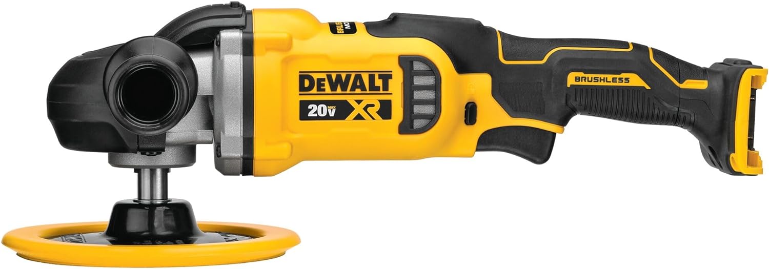 DEWALT 20V Max* Xr Cordless Polisher, Rotary, Variable Speed, 7-Inch, 180 Mm, Tool Only