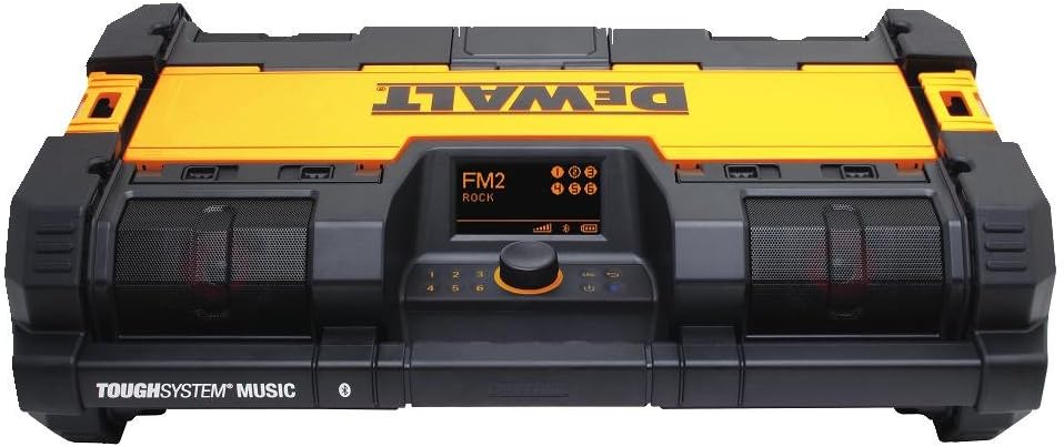 DEWALT Toughsystem Radio and Battery Charger, Bluetooth Music Player