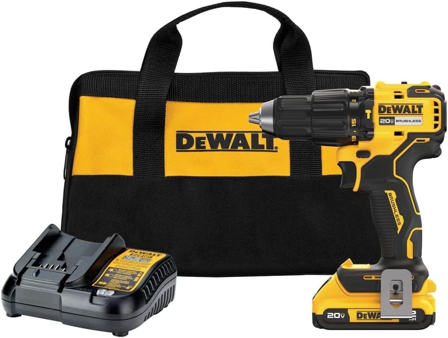 DEWALT 20V MAX* XTREME Cordless Brushless 1/2 in Drill Driver Kit (2) Lithium Ion Batteries with Charger
