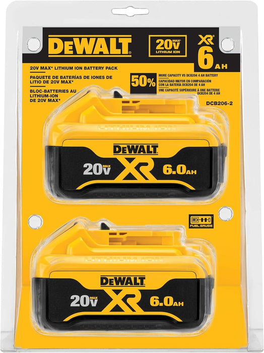 DEWALT 20V MAX* Battery, Premium 6.0Ah Double Pack