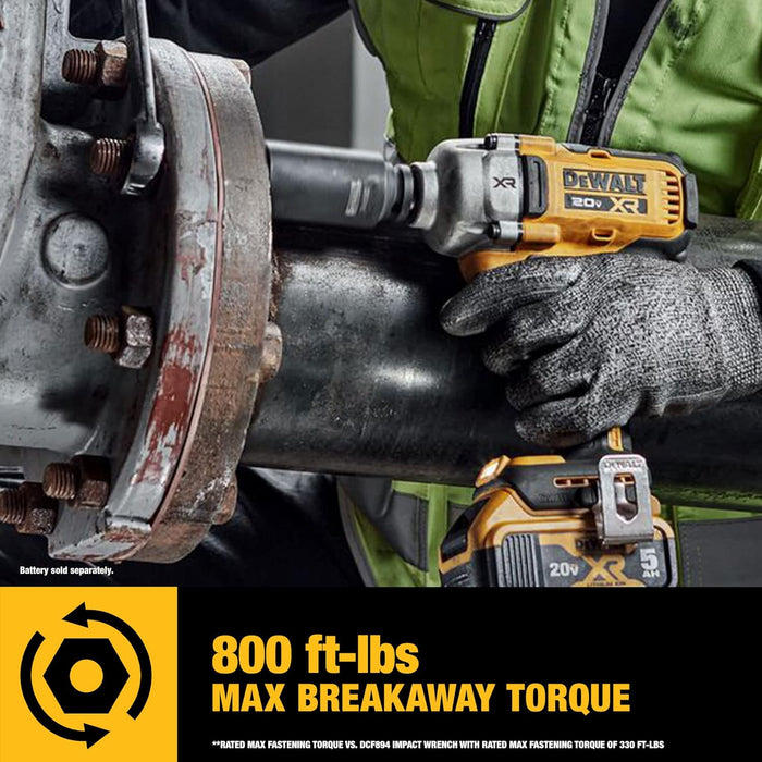 DEWALT 20V MAX* XR 1/2 in. Mid-Range Impact Wrench with Hog Ring Anvil (Tool Only)
