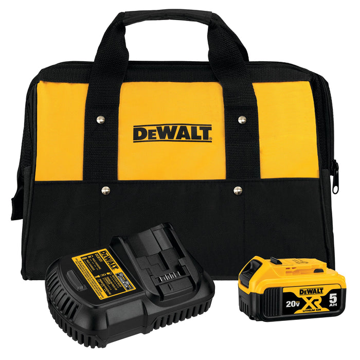 DEWALT 20V MAX* Battery and Charger Kit with Bag, 5.0Ah