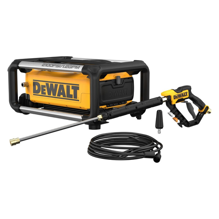 DeWALT DWPW2100 Electric Cold Water Pressure Washer, 13 A, Axial Cam Pump, 2100 psi Operating, 1.2 gpm