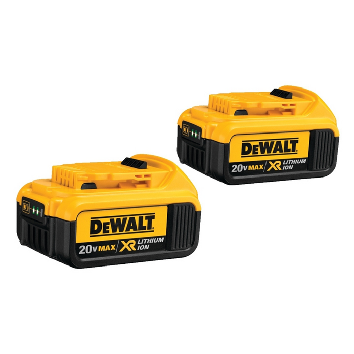 DeWALT Premium XR DCB204-2 Rechargeable Battery Pack, 20 V Battery, 4 Ah