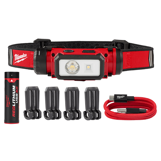 Milwaukee 600 Lumens LED REDLITHIUM Hard Hat Headlamp