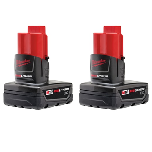 Milwaukee 48-11-2412 Rechargeable Battery Pack, 12 V Battery, 3 Ah, 1/2 hr Charging