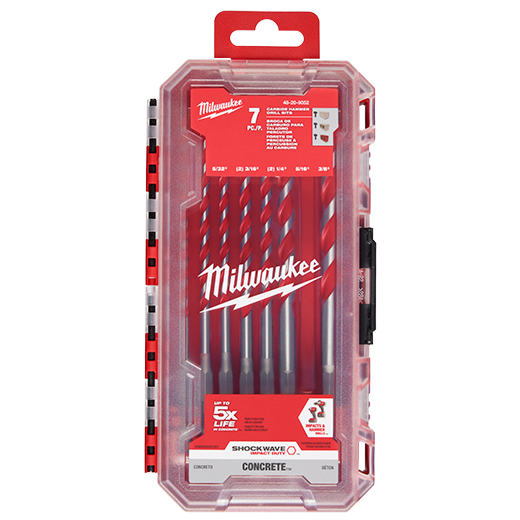 Milwaukee Shockwave Carbide Hammer Drill Bit Kit (7-Piece)