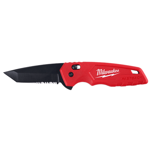 Milwaukee FASTBACK Stainless Steel Spring Assisted Folding Knife with 2.95 in. Blade