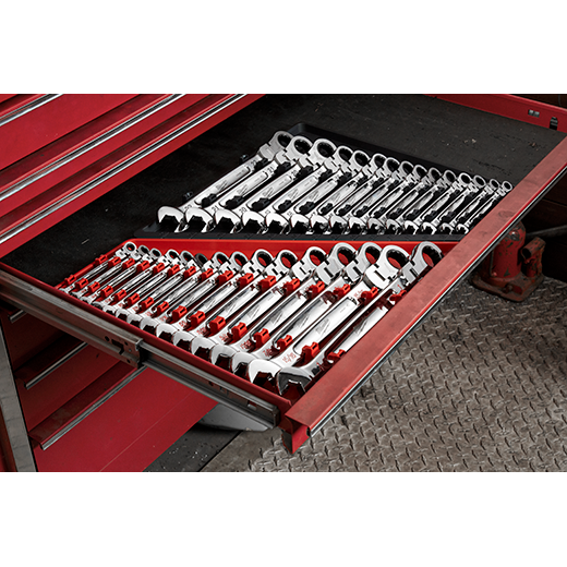 Milwaukee 144-Position Flex-Head Ratcheting Combination Wrench Set SAE (15-Piece)