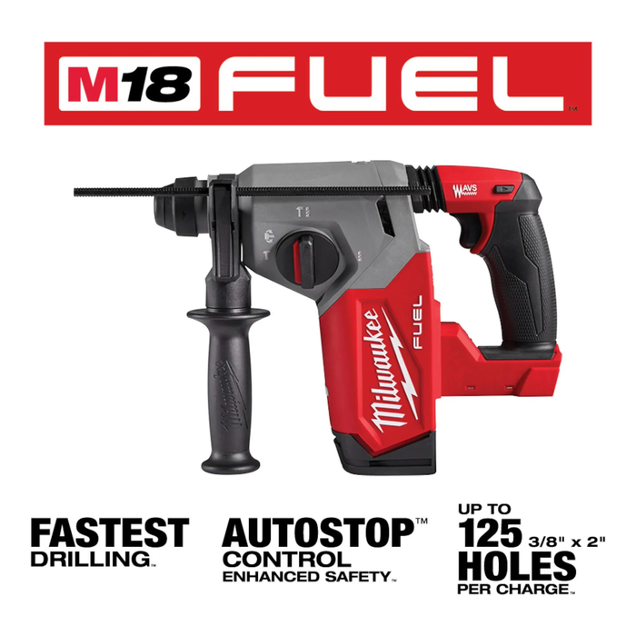 Milwaukee M18 FUEL 18V Lithium-Ion Brushless Cordless 1 in. SDS-Plus Rotary Hammer (Free Battery)