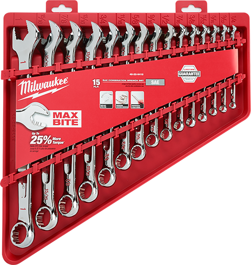 MILWAUKEE 15pc Combination Wrench Set - SAE
