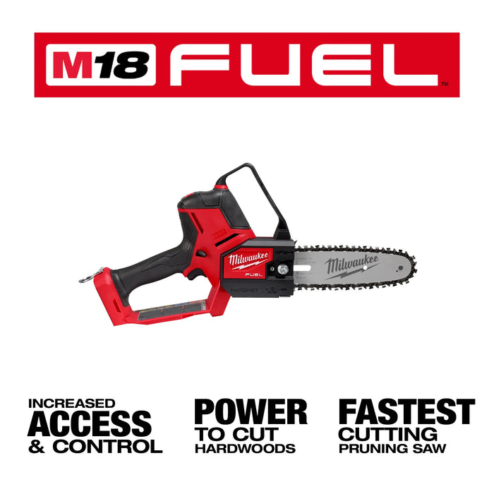 Milwaukee M18 FUEL 18-Volt Lithium-Ion Brushless Battery 8 in. HATCHET Pruning Saw (Tool-Only)
