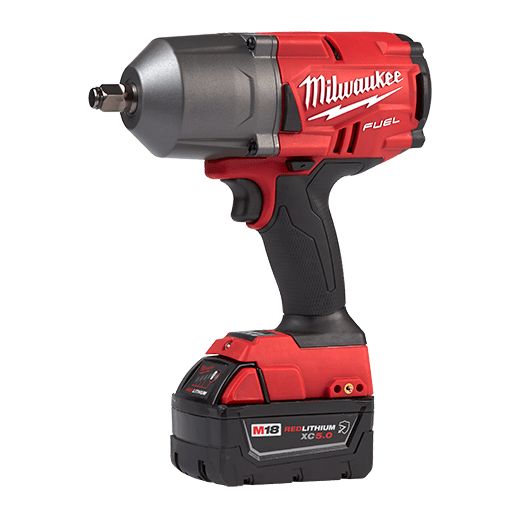 Milwaukee M18 FUEL 18V Lithium-Ion Brushless Cordless 1/2 in. High-Torque Impact Wrench with Friction Ring Kit,Resistant Batteries