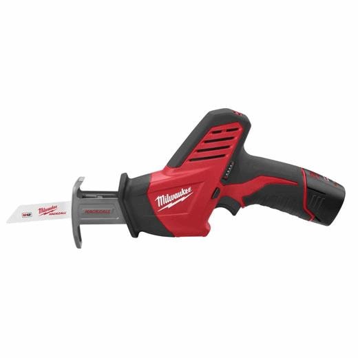 Milwaukee M12 12V Lithium-Ion HACKZALL Cordless Reciprocating Saw Kit with One 1.5Ah Battery, Charger and Tool Bag