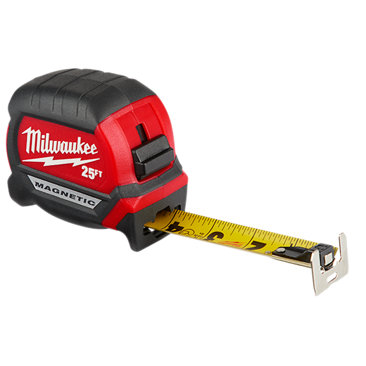 Milwaukee 25 ft. x 1-1/16 in. Compact Magnetic Tape Measure with 15 ft. Reach