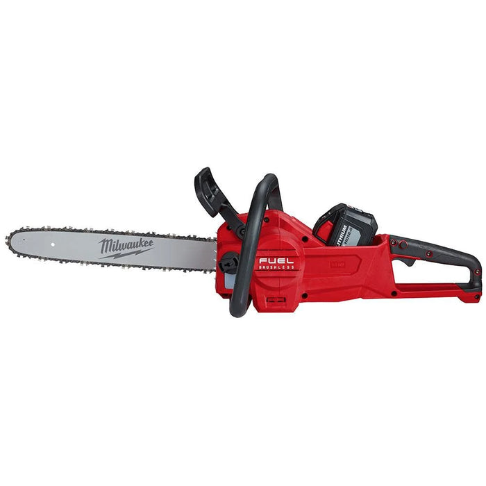 Milwaukee M18 FUEL 16 in. 18V Lithium-Ion Brushless Battery Chainsaw Kit with M18 GEN II FUEL Blower